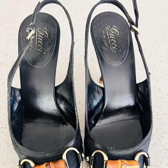 Gucci Heels, size 7, Bamboo details - Picture 2 of 6